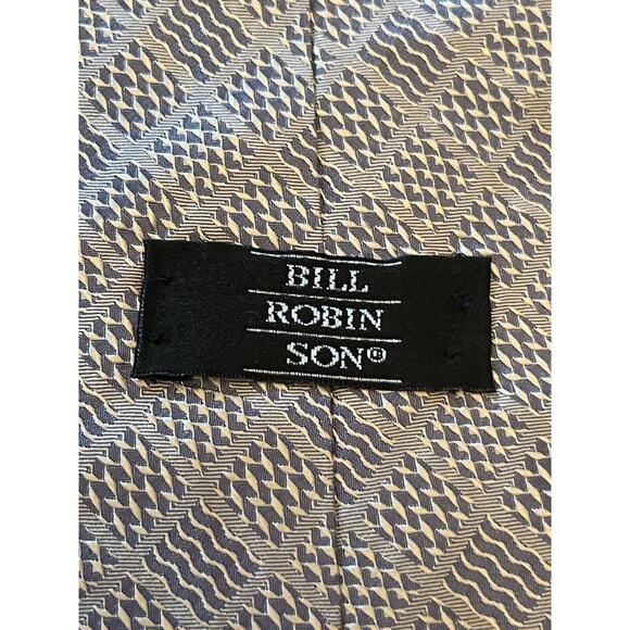 Bill Robin Son 100% Imported Silk Men’s Neck Tie Made In USA - Picture 8 of 9